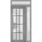 Vdomdoors Front Exterior Prehung FiberGlass Door Frosted Glass / Manux 8312 Grey Ash / Sidelight and Transom MANUX8312EXD-SS-W36+14 x H80+14-LH - alternate 1
