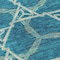 Homeroots 8' X 10' Teal Blue And Beige Geometric Washable Indoor Outdoor Area Rug 613527 - alternate 2