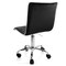 Elama 2 Piece Adjustable Faux Leather Rolling Office Chair in Black with Chrome Finish ELM-730-BLK - alternate 3