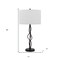 Homeroots 30" Black Metal Candlestick Table Lamp With Off White Drum Shade 524701 - alternate 2