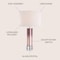 Jonathan Y Edward 27" Glass /Crystal LED Table Lamp, Rose Gold JYL1069B - alternate 2