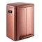 Happimess Marco Rectangular 10.6-Gallon Double Bucket Trash Can with Soft-Close Lid, Rose Gold HPM1005D - alternate 1