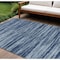 Homeroots 8' X 10' Blue And Navy Blue Abstract Washable Indoor Outdoor Area Rug 613082 - alternate 1