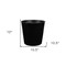 Homeroots 11in Black Recycled Plastic Indoor Outdoor Round Pot Planter 488188 - alternate 2