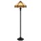 Homeroots 60" Bronze 2-Light Traditional Floor Lamp, Orange and Ivory Abstract Tiffany Glass Empire Shade 526322 - alternate 2