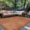 World Rug Gallery Contemporary Bordered Weather Resistant Reversible Indoor/Outdoor Rug 7 ft 10 in x 10 ft Rust WR111RUST8X10 - alternate 1