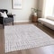 Homeroots 5' X 8' Lilac Purple And Ivory Striped Washable Indoor Outdoor Area Rug 583439 - alternate 3
