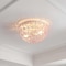 Jonathan Y Izzy 15.5" 2-Light Modern Glam Metal Dome LED Flush Mount with Crystal Flower Accents, White/Pink JYL9043B - alternate 2