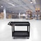 Luxor Utility Cart, (2) Shelf, Heavy Duty, High Density Polyethylene, 500 lb Load Capacity, 2 Shelves XLC11-B - alternate 3