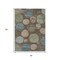 Homeroots 8' X 10' Chocolate Fern Green And Teal Blue Geometric Washable Indoor Outdoor Area Rug 630570 - alternate 3