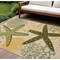 Homeroots 6' X 9' Green And Yellow Starfish Indoor Outdoor Area Rug 548074 - alternate 3
