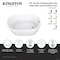 Kingston Brass 52-Inch Acrylic Oval Double Slipper Freestanding Tub with Overflow/Drain Assembly VTRS522928M7 - alternate 2