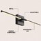 Jonathan Y McKenna 28" Modern Minimalist Adjustable Dimmable Integrated LED Metal Wall Sconce, Black JYL7041C - alternate 4