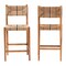 Bali & Pari Prita Bohemian Paper Loom and Natural Mahogany Wood 2-Piece Bar Stool Set 249-2PC-13879-ZORO - alternate 2