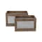 Homeroots Set of Two Gray Solid Wood Crate, 2PK 487689 - alternate 2