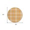 Homeroots 8' Orange Blue And Ivory Round Plaid Washable Indoor Outdoor Area Rug 597125 - alternate 2