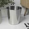 Happimess Remi Modern Classic Textured Steel 2 Gal Waste Bin, Polished Steel, 2PK HPM1112E-SET2 - alternate 1
