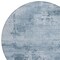Homeroots 8' Denim Blue And Silver Round Abstract Washable Indoor Outdoor Area Rug 602697 - alternate 2