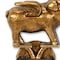 Homeroots Two Hook 2in Antiqued Gold Cast Iron Pig Wall Hooks 724077 - alternate 3