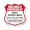 Signmission Video Surveillance Shield Sign This Area, 12 Inch X 12 Inch, Aluminum Metal Sign SHI-A-12-473 - alternate 1