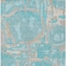 Homeroots 9' X 12' Teal Blue Aqua And Taupe Geometric Washable Indoor Outdoor Area Rug 589438 - alternate 2