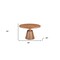 Homeroots 48" Natural Wood Pedestal Base Round Top Dining Table 565244 - alternate 3