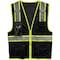 Reflective Apparel Enhanced Visibility Five Pocket Mesh Vest 500GT-BK-MD - alternate 1
