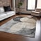 Homeroots 8' X 10' Pewter Brown And Charcoal Geometric Washable Indoor Outdoor Area Rug 604932 - alternate 3