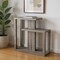 Homeroots 32" Taupe Free form Floor Shelf Console Table With Storage 332833 - alternate 2