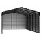 Arrow Storage Products 12 x 24 x 7 ft Eggshell Steel Carport with 3 Wall Kits CPH122407ECL3 - alternate 1
