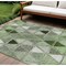 Homeroots 10' X 14' Green And Fern Green Geometric Washable Indoor Outdoor Area Rug 583015 - alternate 1