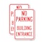 Signmission No Parking Building Entrance, 18'' X 24'' 2 Signs, Heavy Gauge Aluminum, 2PK A-1824-2PACK-23757 - alternate 1
