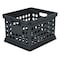 Sterilite Storage Crate, 3 qt, Polypropylene, Black, 15-5/8 in L, 13-3/4 in W, 10-5/4 in H 16940906 - alternate 1