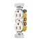 Hubbell Wiring 15 Amp Self Ground and Tamper QUIK TRH Duplex Receptacle, White RR15QWTR - alternate 1