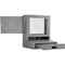 Global Industrial Countertop LCD Computer Cabinet, Dark Gray 239114DG - alternate 2