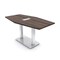 Skutchi Designs Hexagon Conference Table With Power Unit, 36 in W, 60 in L, Brown HAR-HEX.IR-36X60-DOU.BK-H3041-EBLK - alternate 1