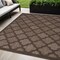 Homeroots 5' X 7' Dark Brown And Light Brown Trellis Indoor Outdoor Area Rug 545227 - alternate 3