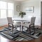Homeroots 8' Black Gray And Ivory Round Geometric Washable Indoor Outdoor Area Rug 598240 - alternate 3