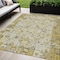 Homeroots 5' X 8' Gold And Ivory Patchwork Washable Indoor Outdoor Area Rug 631426 - alternate 1