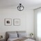 Vidalite Voyager 2-Light Matte Black Ceiling Light Fixture With Rope Detailing & Smoked Glass Shade CE1013093 - alternate 3