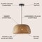 Jonathan Y Mateo 18" 1-Light Farmhouse Coastal Bamboo 180" Cord Plug-In or Hardwired LED Pendant, Brown JYL1403A - alternate 5