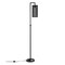 Homeroots 69" Black Floor Lamp With Black Mesh Metal Cylinder Shade 523477 - alternate 2