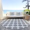 Homeroots 8' Gray And Ivory Round Polka Dot Washable Indoor Outdoor Area Rug 614901 - alternate 2