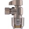 Sharkbite 1/2'' Push-to-Connect x 3/8'' OD Compression Brushed Nickel Finish Brass Quarter Turn Angle Valve UR23036BN - alternate 2
