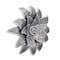 Homeroots 27" X 27" Gray and Off White Galvanized Metal Flower Hanging Dimensional Sculpture 483330 - alternate 2