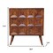 Homeroots 32in Chestnut Solid Wood Textured Door Accent Cabinet With Two Doors 654275 - alternate 4