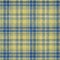 Homeroots 9' X 12' Yellow Blue And Ivory Plaid Washable Indoor Outdoor Area Rug 597139 - alternate 2