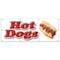 Signmission Hot Dogs Banner Heavy Duty 13 Oz Vinyl with Grommets Single Sided B-96 Hot Dogs - alternate 1