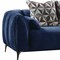 Homeroots 90" Blue Velvet Sofa With Silver Legs 318802 - alternate 3