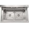 Koolmore 42 in. 16-Gauge 2-Compartment Commercial Sink with Backsplash, Bowl Dimensions 18''x18''x14'' KM-SB181814-N316 - alternate 3